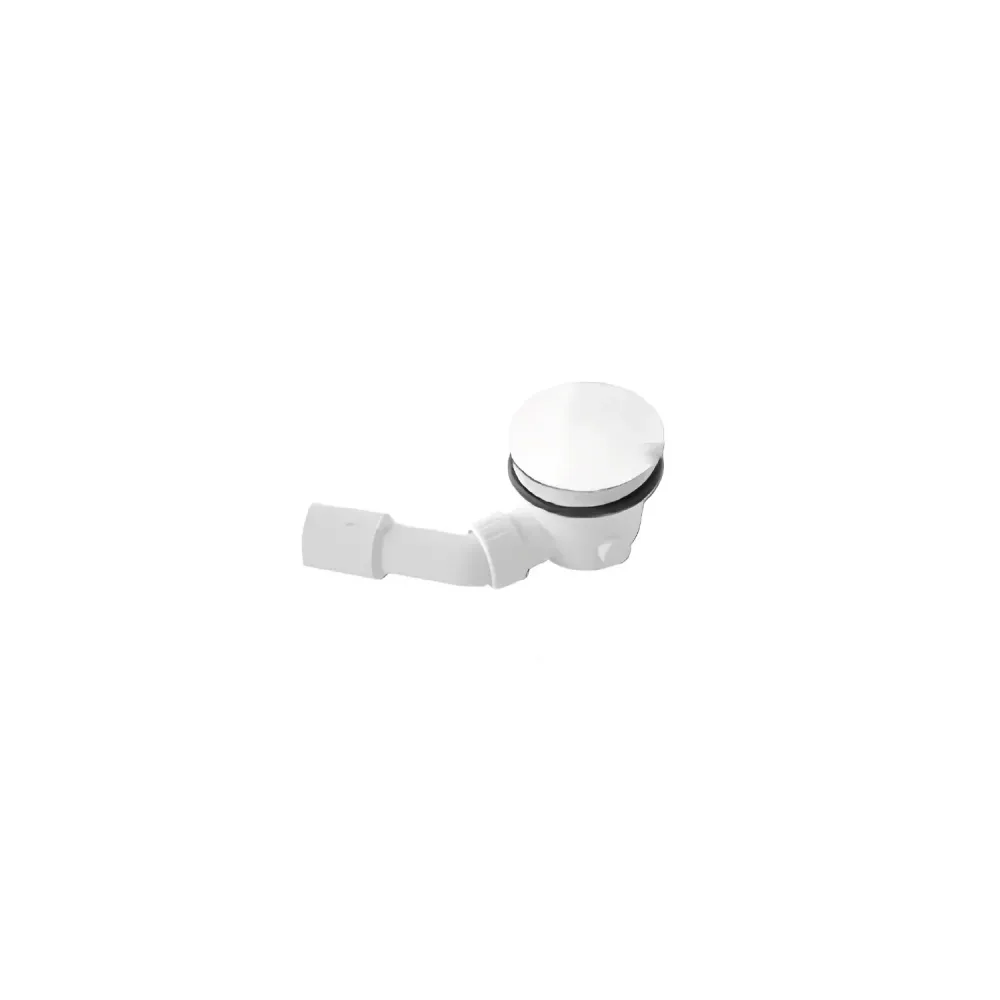 Soporte para Toallas Piletta doccia bianca Diam.90 mm con tappo ABS e curva terminale Azzurra - Bianco Lucido