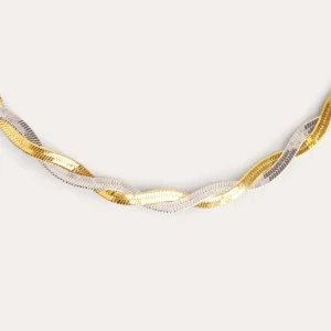 Collar Lisse Twister Acero Mix