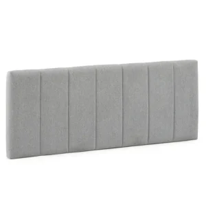 Cabecero tapizado Creta 150x60 cm Color Gris, Acolchado con Espuma, Bordado Vertical, 8 cm de Grosor, Abarca herrajes para...