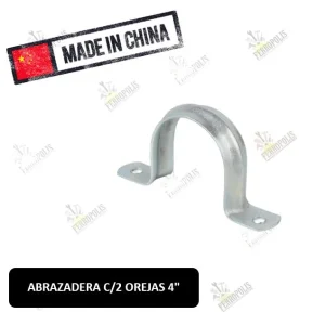 ABRAZADERA C/2 OREJAS 4" INC. TORNILLOS (X PAR)