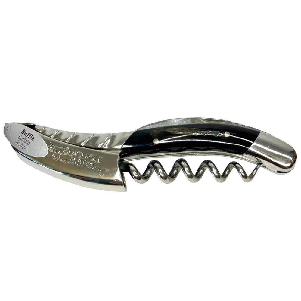 Handcrafted Sommelier DeLuxe Waiter's Corkscrew Buffalo Horn Handle & Twisted Bolster Laguiole en Aubrac