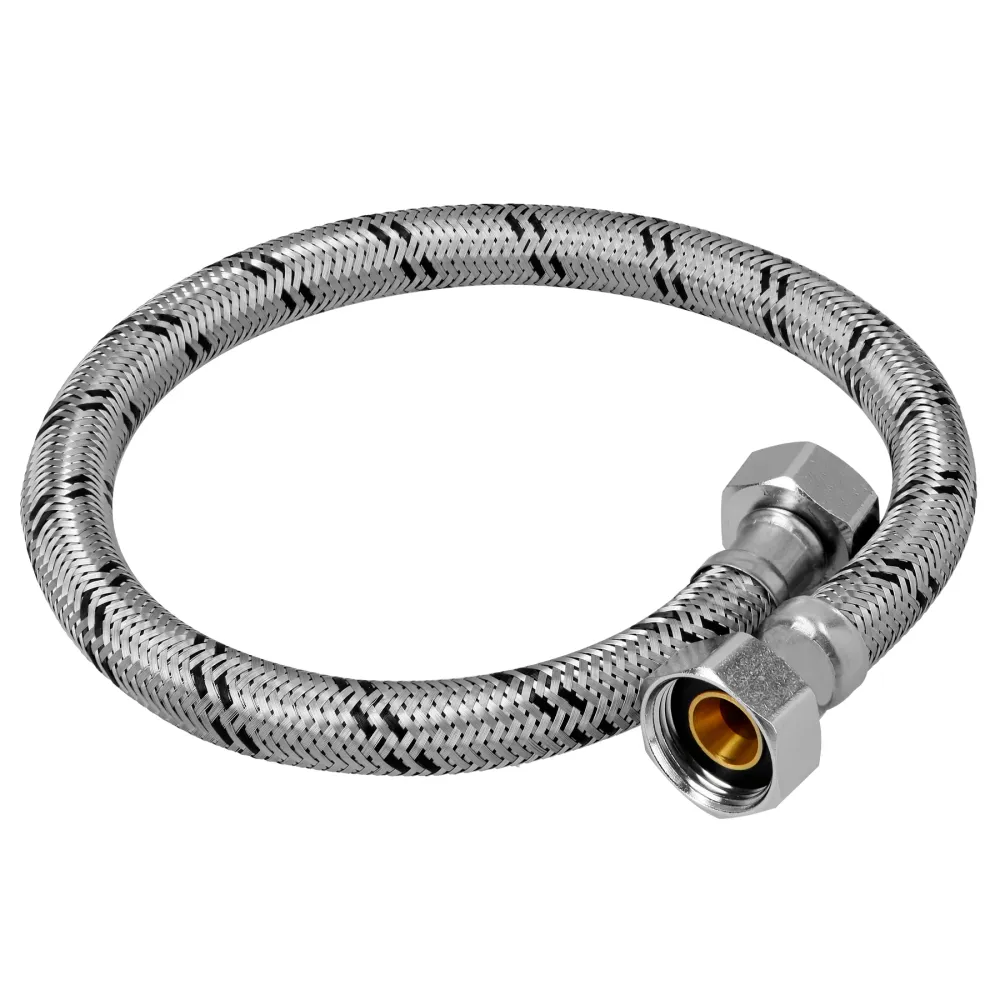 Manguera de hule, 3/4x3/4", 60cm, acero, usos generales - Compatible Universal