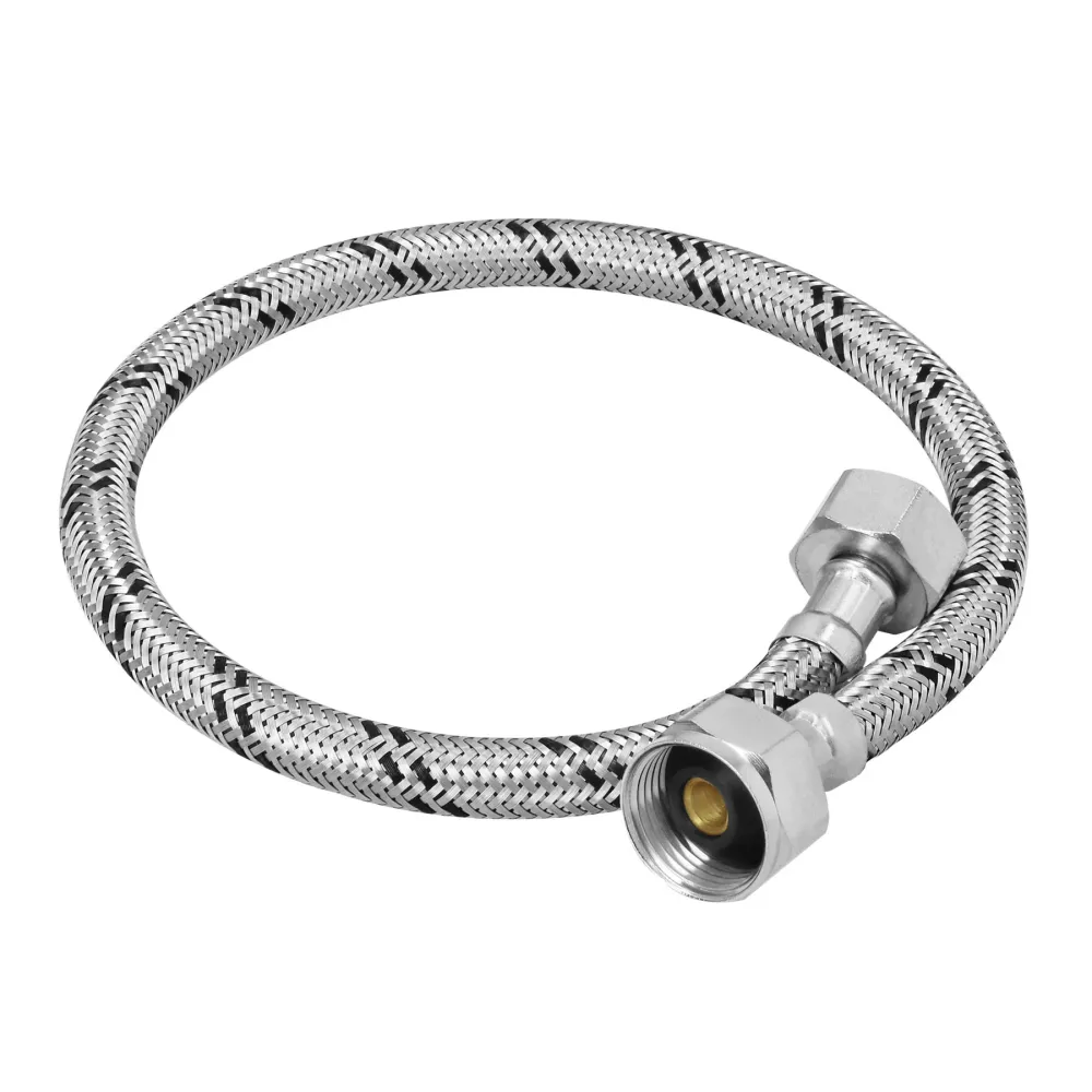 Manguera hule, 50 cm, acero inoxidable , usos generales para Conexiones de 1/2"