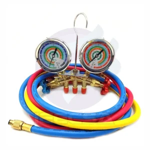 MANIFOLD DE SERVICIO ANGULAR DE GLICERINA, R410a, R22, R404a, R507 CON MANGUERAS DE 36", 800 PSI