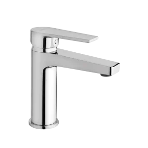 Mezclador monomando para lavabo con desagüe acabado cromado colección LOGOS+ de Mamoli Rubinetterie