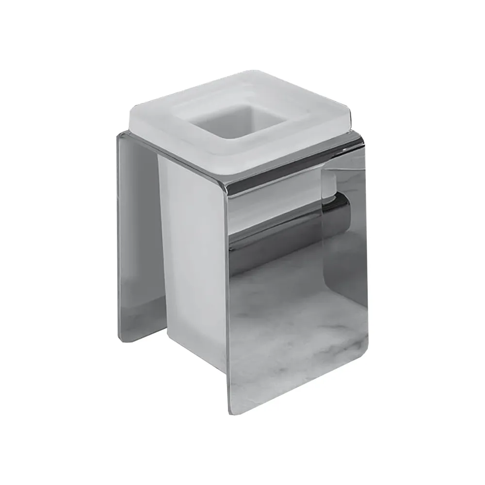 Porta bicchiere da appoggio cromato collezione Forever di Colombo Design