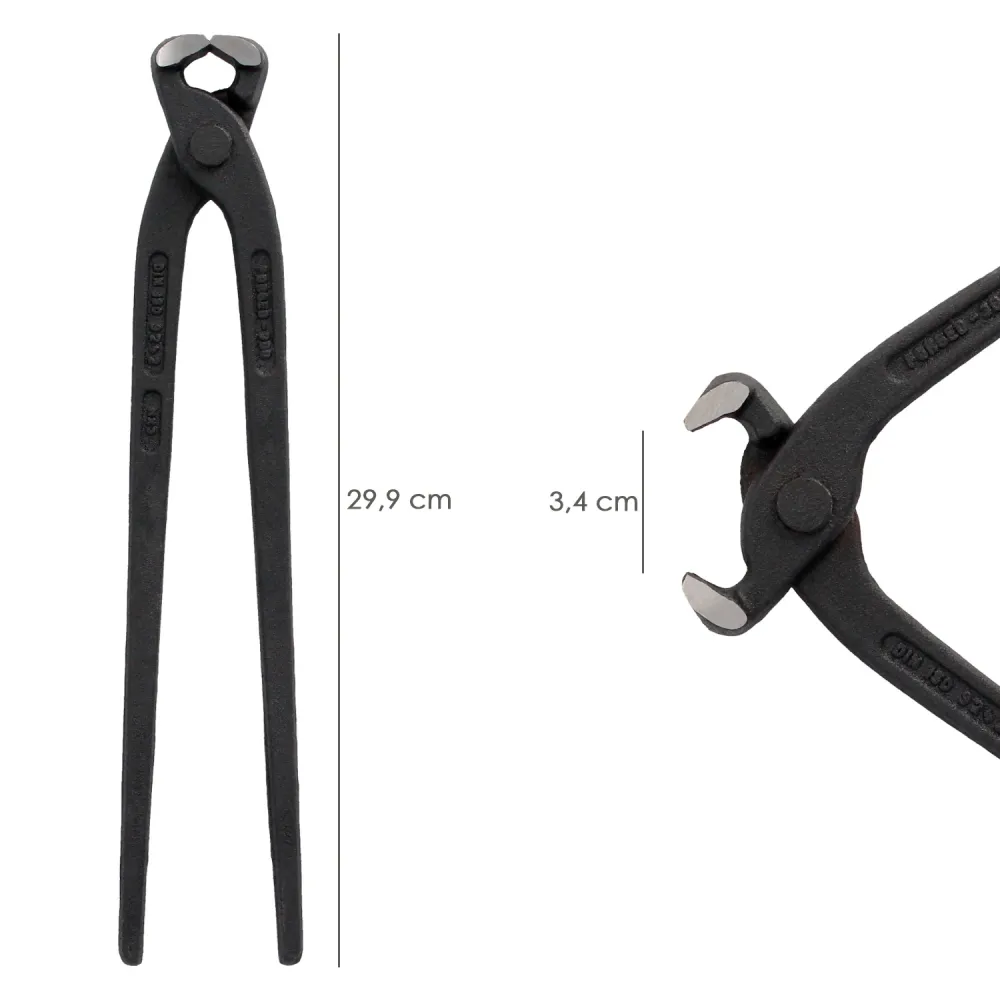 Tenazas Rusas Cromo Vanadio DIN / ISO 9242 12" Tenazas Ferralla, Carpinteria, Construccion
