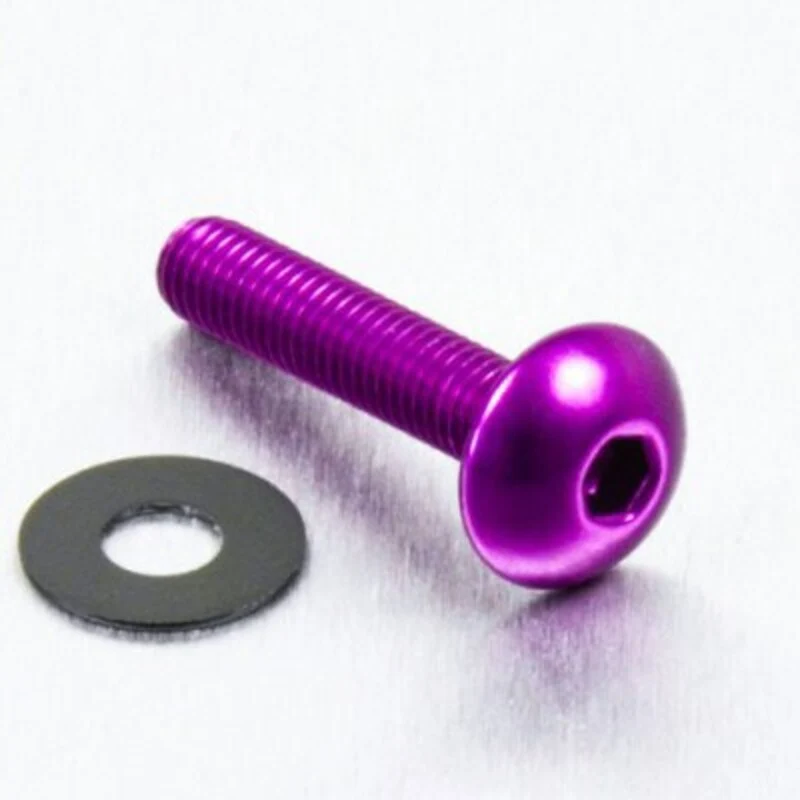 Tornillo de Aluminio Pro-bolt cabeza redondeada M5 x (0.8mm) x 20mm violeta LFB520P