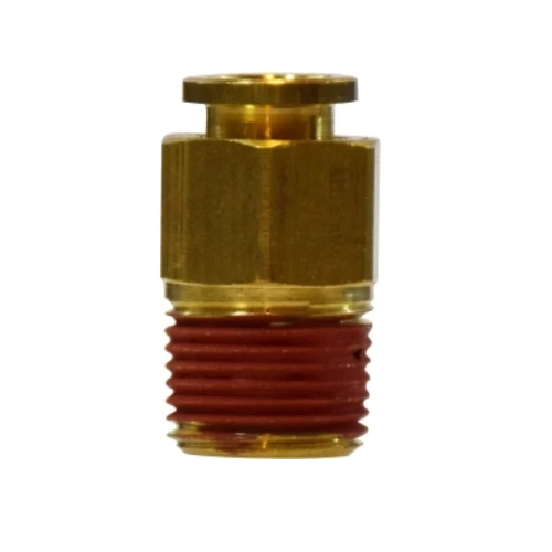 3/16" Push-to-Connect X 10-32" Male NPTF Mip Adapter Latón Fittings Male Connector 20051