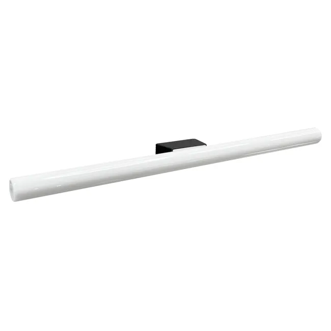 Apliqué tubo vidrio dimeable opal base negra Ø3x50 cm 7W - TOAP0046
