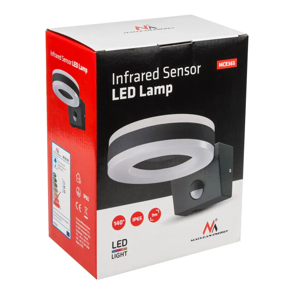 Aplique LED con sensor de movimiento PIR, sensor crepuscular, aplique para exterior, iluminación interior / exterior IP65...