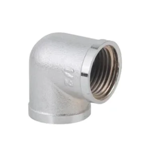 Codo bronce cromado liviano con rosca 1/2"x90° - Valmax