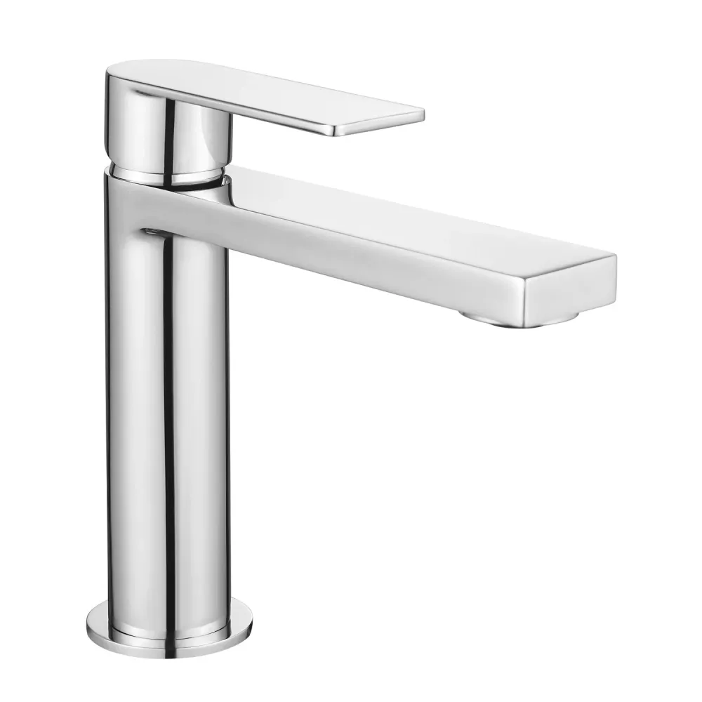 Composizione di miscelatori per lavabo, bidet e doccia una via tondo Ottomix ottone cromato