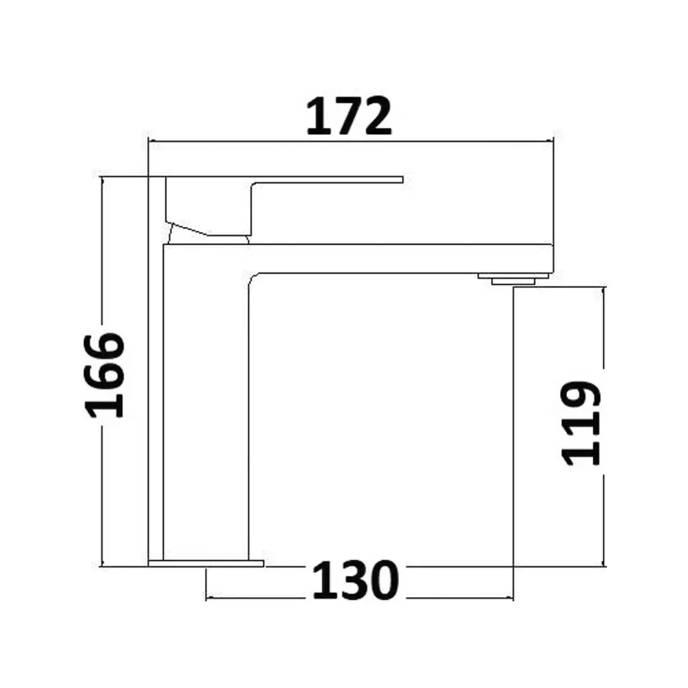Composizione di miscelatori per lavabo, bidet e doccia una via tondo Ottomix ottone cromato