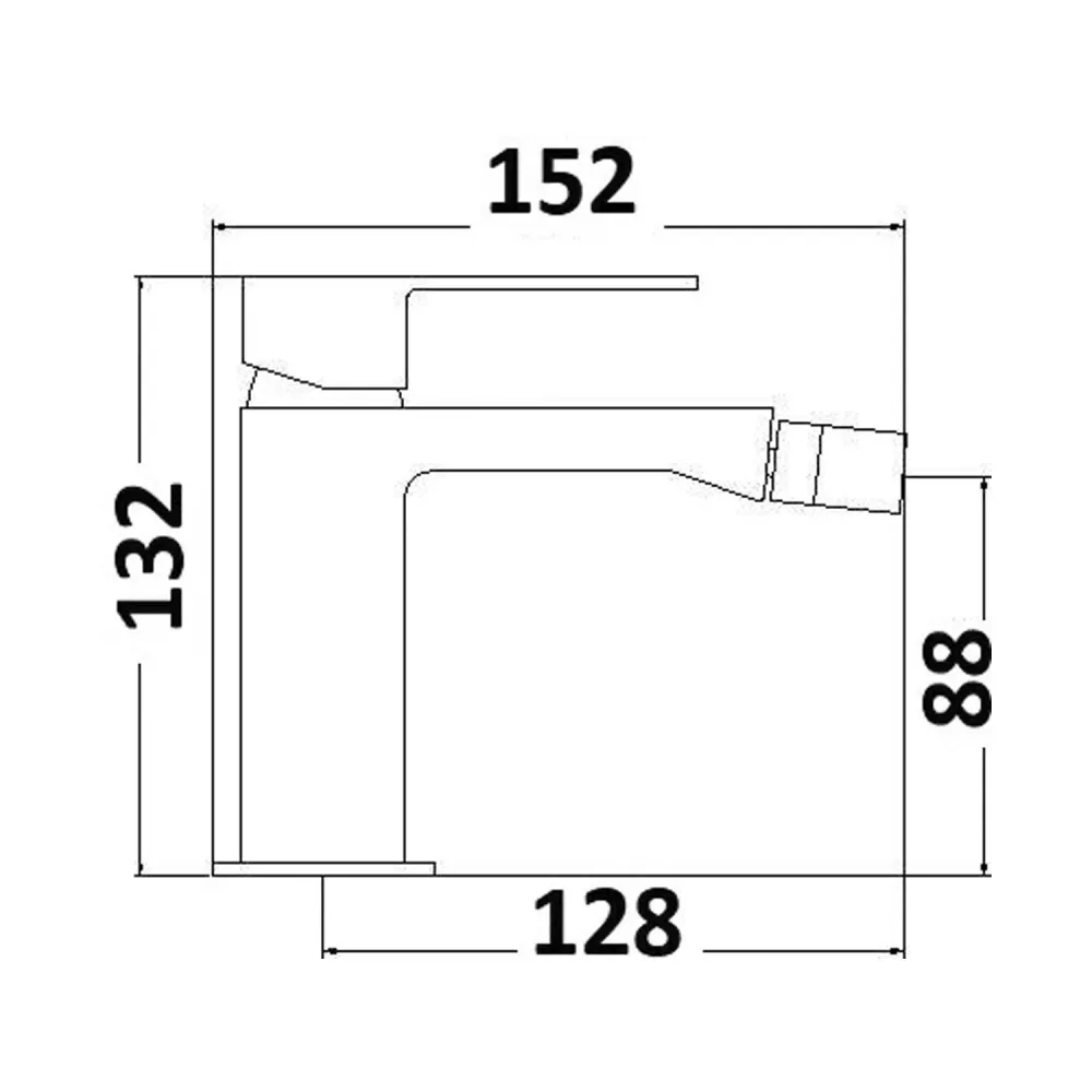 Composizione di miscelatori per lavabo, bidet e doccia una via tondo Ottomix ottone cromato