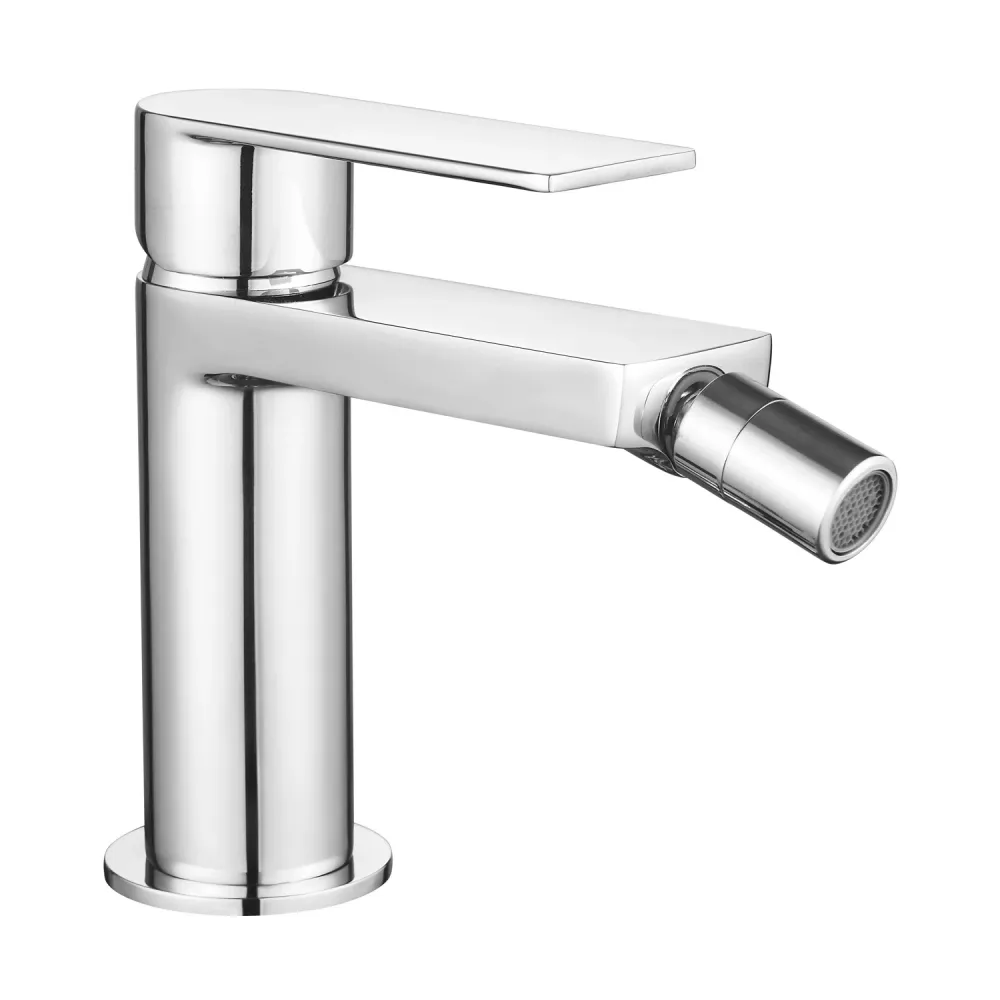 Composizione di miscelatori per lavabo, bidet e doccia una via tondo Ottomix ottone cromato