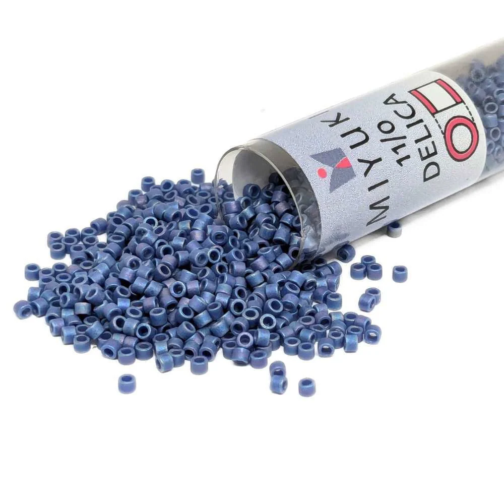 DB2317 Tubo Miyuki Delica 11/0 Opaque Glaze Rainbow Nebula Azul 7,2gr
