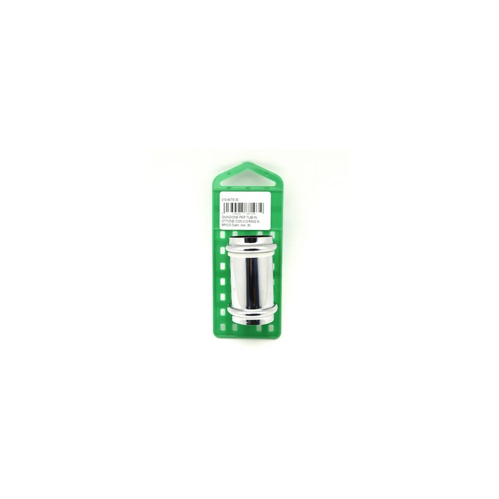 Giunzione per il collegamento di tubi canotti ottone con 2 O-Ring diam. 40 mm