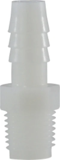 1/4" X 1/2" Hose Barb X MIP White Nailon Adapter 33007W