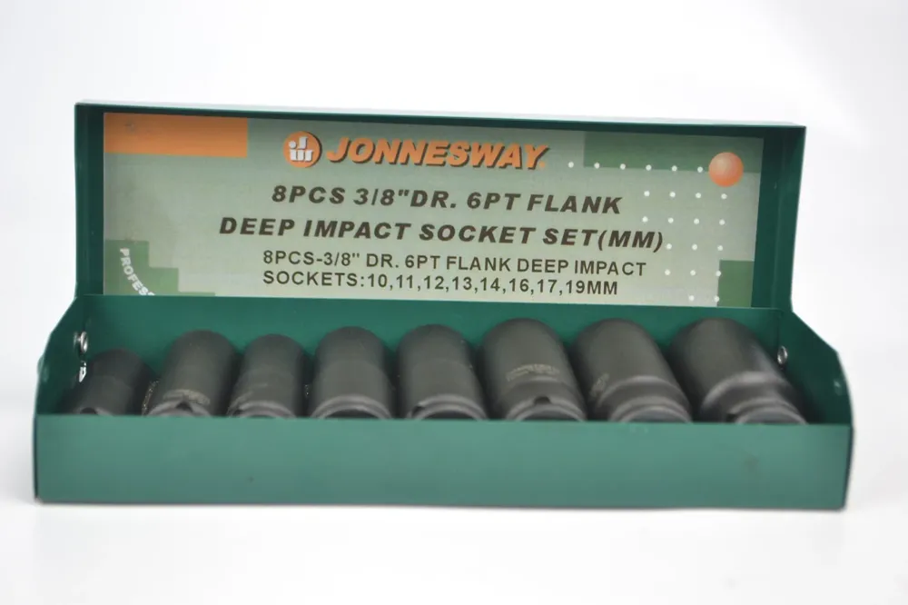 JUEGO DE CUBOS IMPACTO ESPIGA 3/8" 6 PUNTOS 8 PIEZAS