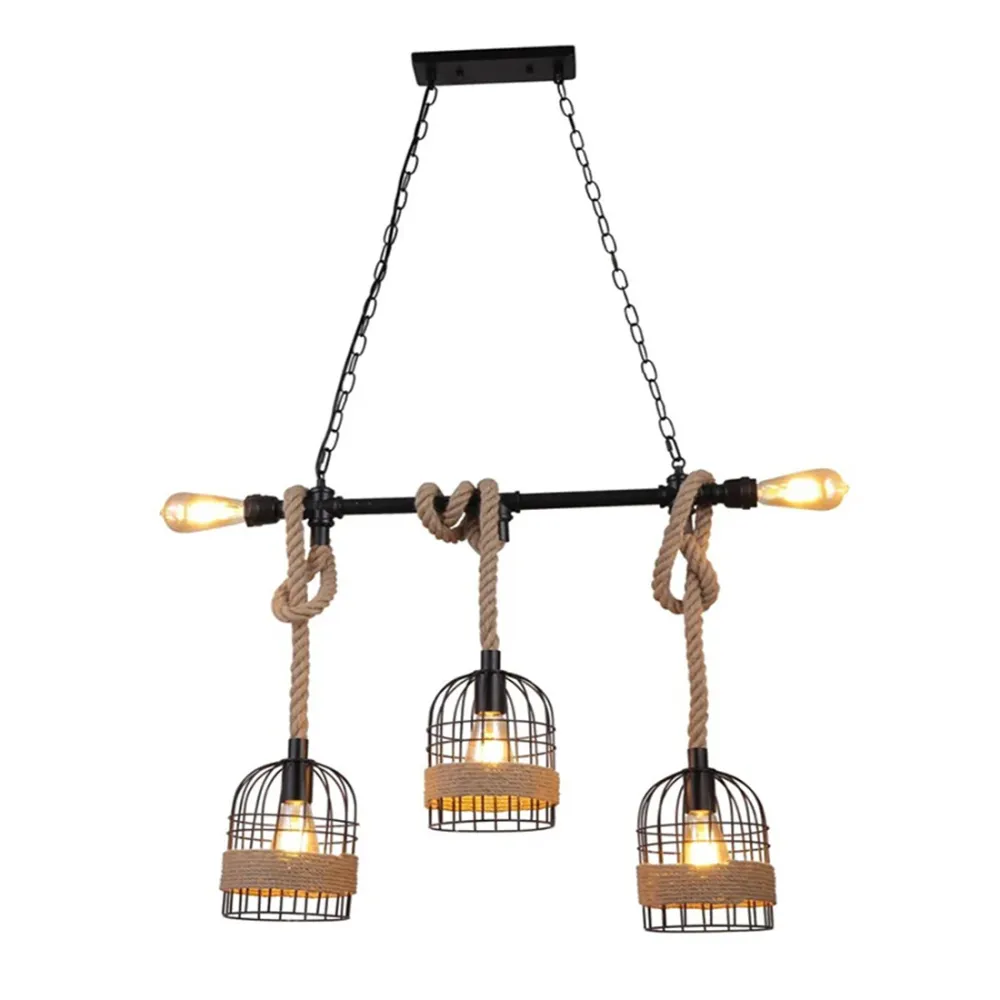 LAMPARA COLGANTE TUBO VINTAGE INDUSTRIAL 5 LUCES