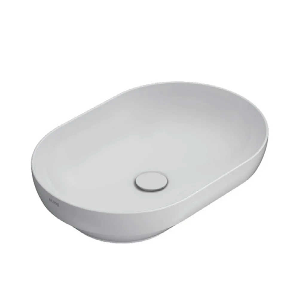 Lavabo ceramica bianca opaca Globo T-Edge installazione d'appoggio o incasso