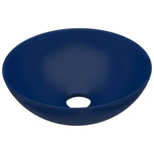 Lavabo - Lavamanos de cuarto de baño redondo cerámica marrón opaco