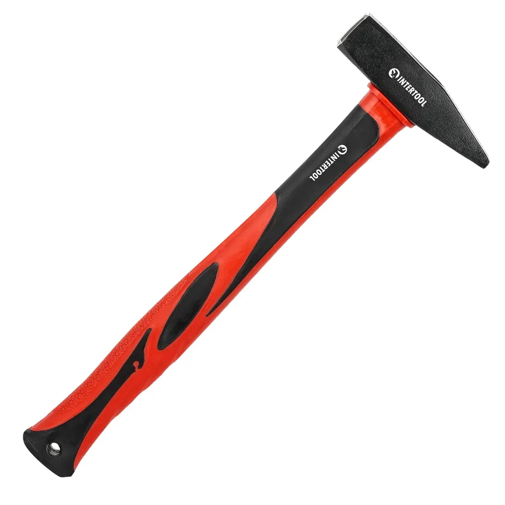 Martillo de punta cruzada INTERTOOL, 1 lb, mango de fibra de vidrio de 13" | HT08-0205