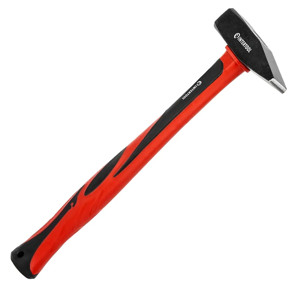 Martillo de punta cruzada INTERTOOL, 1 lb, mango de fibra de vidrio de 13" | HT08-0205