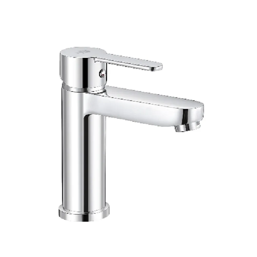 Mezclador monomando para lavabo serie Iago con salterillo y tapón incluido - Cromo