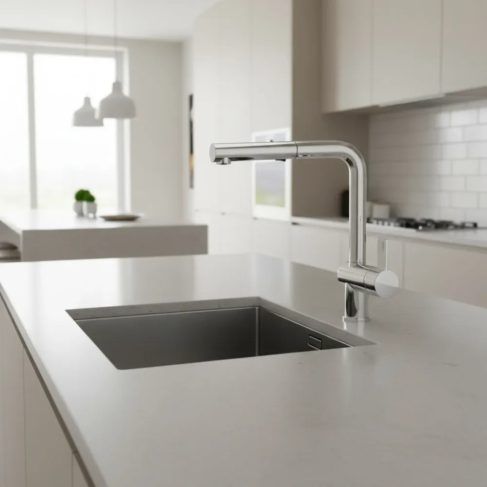 Miscelatore cucina con doccetta estraibile serie Rock modello RO285CR cromo Paffoni