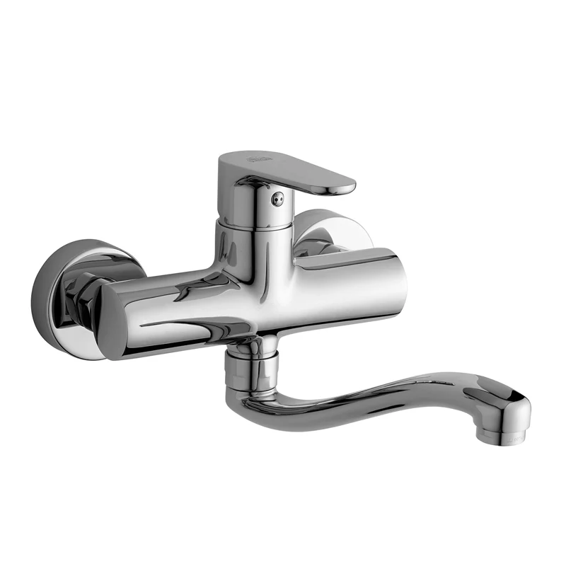 Miscelatore Lavello Muro Paffoni Verde con canna tubo serpente GRE161CR