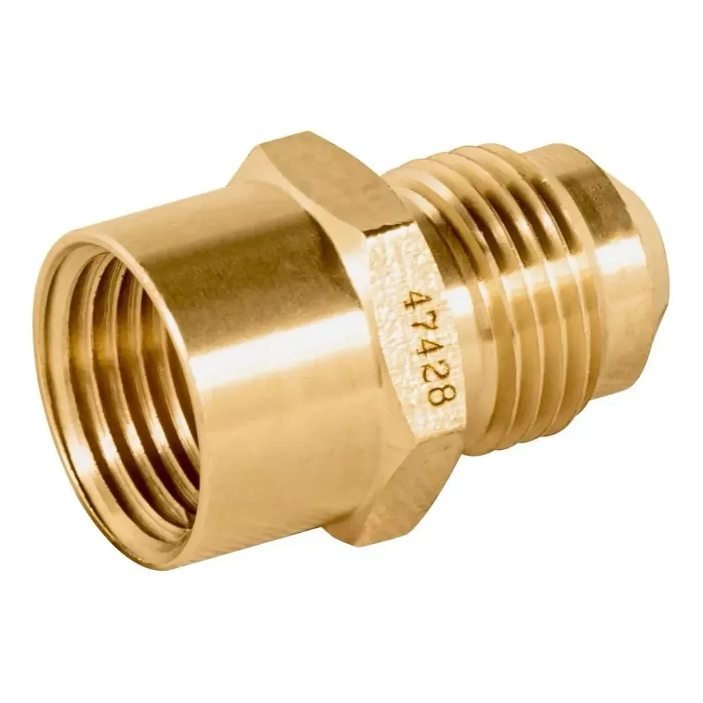 Niple campana de latón de 3/8" x 3/8", foset CLG-491