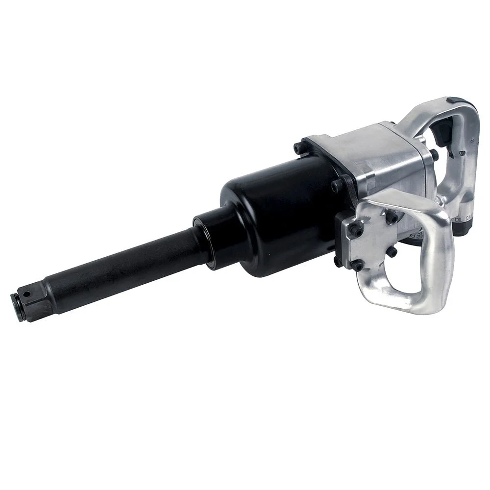 Pistola de impacto neumática cuadro de 1" 1,800 ft-lb con extensión 6" sistema twin hammer urrea.