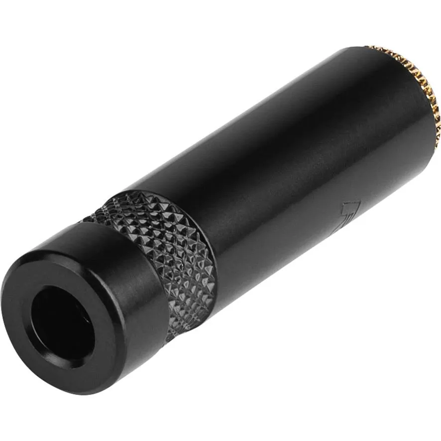 PLUG 3.5mm HEMBRA ESTÉREO, CONTACTOS DORADOS COLOR NEGRO, PARA SOLDAR ABERTURA PARA CABLE DE 4mm REAN NYS-240BG