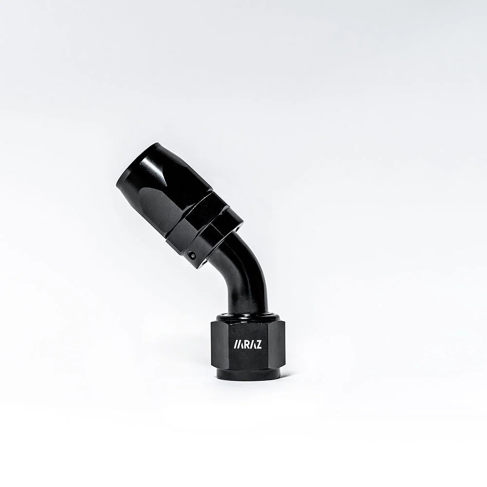Racor AN6 Codo 45 grados Negro
