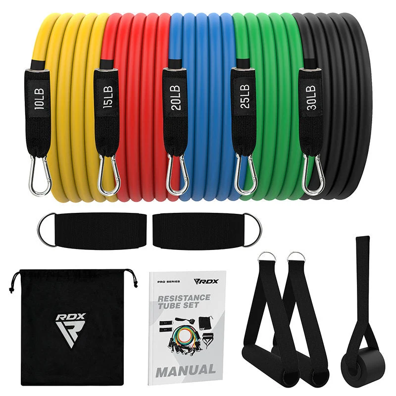 RDX L1 4-en-1 Set de Tubos de Resistencia de 10 30 Libras con Mangos