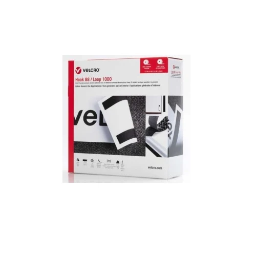 2" roll 25yds Hook 88/Loop 1000- ébano 1ct- 6 Boxes/Case 259707