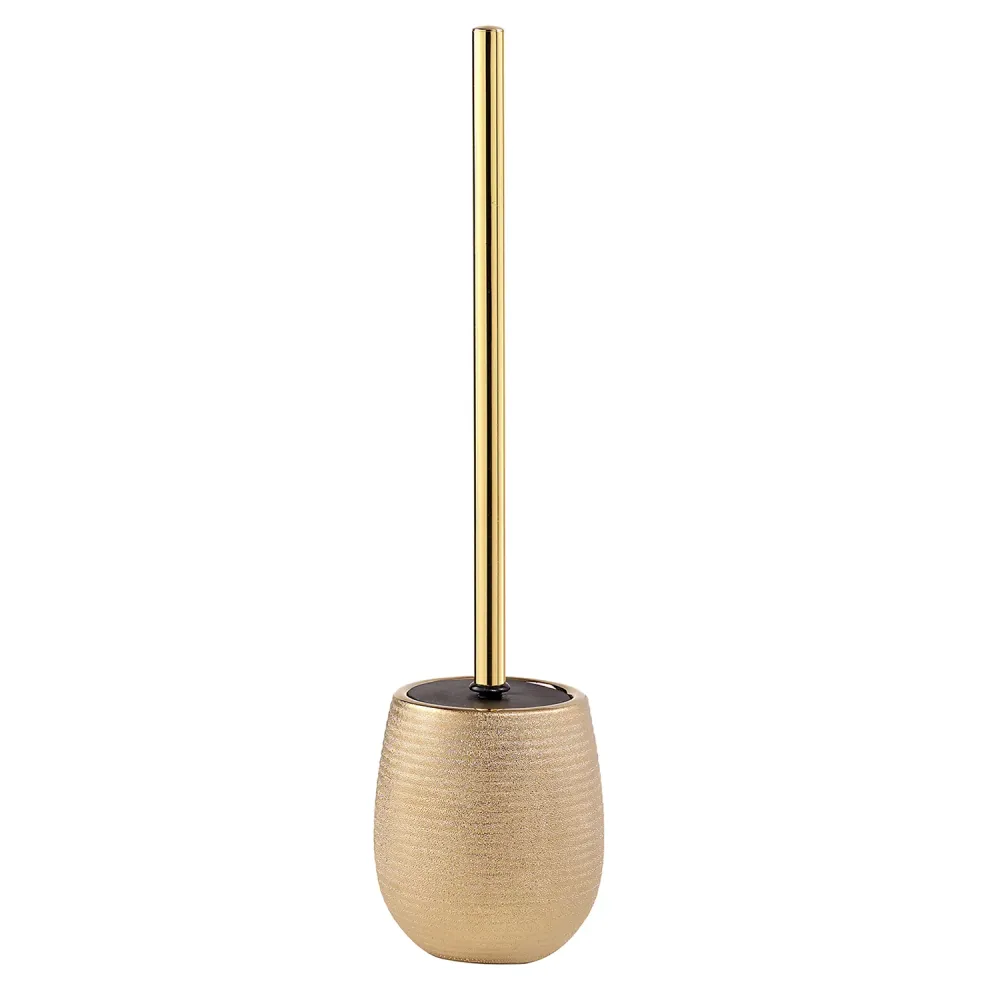 Scopino da appoggio ceramica con ciuffo setole Gedy modello Astrid - Oro