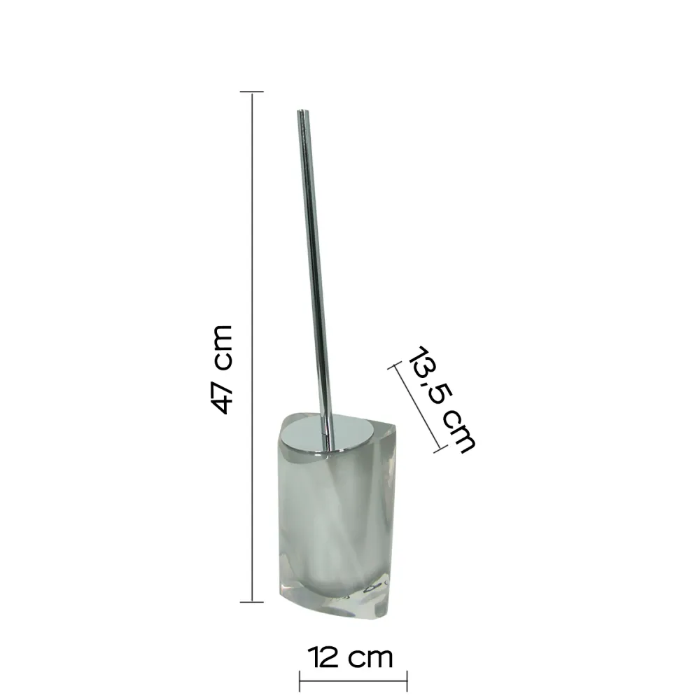 Scopino da appoggio con ciuffo setole Gedy serie Twist - Argento