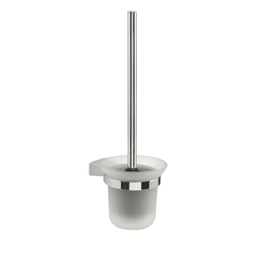 Scopino parete con ciuffo setole Gedy serie Tonale - Cromato