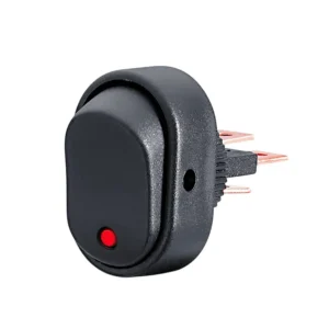 SWITCH AUTOMATICO ROSCA 12MM 3P 2POS 20A NEON ROJO
