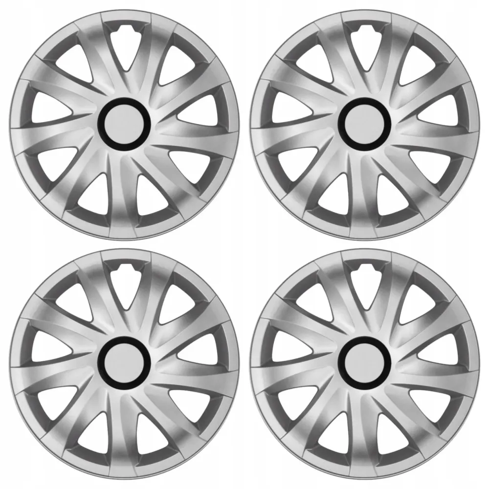 Tapones 15'' NRM KANDO PLATEADO 4 piezas color plata
