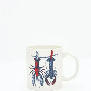 Taza en cerámica con langostas