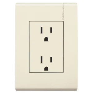 Tomacorriente duplex con placa marfil Modus Pro Bticino