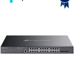 TP-LINK SG3428MP - Switch L2+ Omada PoE+ con 24 puertos PoE+ 10/100/1000 Mbps, 4 puertos SFP 1G, consola RJ45 y microUSB,...