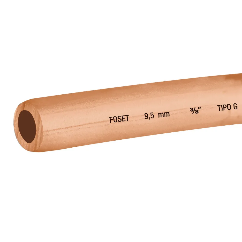 Tubo de cobre elástico, 3/8", rollo de 15 metros
