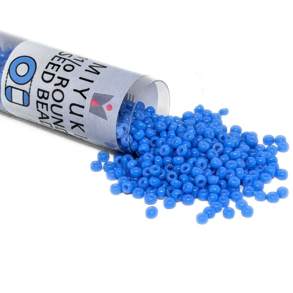 Tubo Rocallas Miyuki 11/0 Duracoat Cubriente Dyed Bright Blue 4484