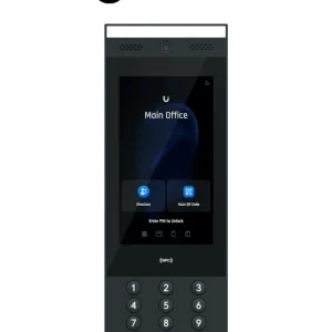 UBIQUITI UA-INTERCOM - Videoportero departamental, Desbloqueo mediente tarjeta NFC, PIN, QR ó UniFi Identity, se enlaza un...