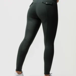 B Vertigo Chiara Women's Compression Thermo Fullgrip Breeches Scarab verde 36